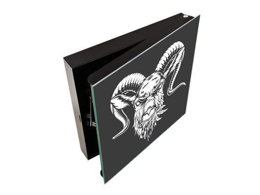 Petite boîte de décoration pour clés avec images au choix K05 Tête de chèvre Badass