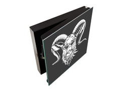 Petite boîte de décoration pour clés avec images au choix K05 Tête de chèvre Badass