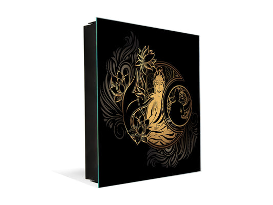 Petite armoire pour clés avec motif au choix K01 Lignes concentriques