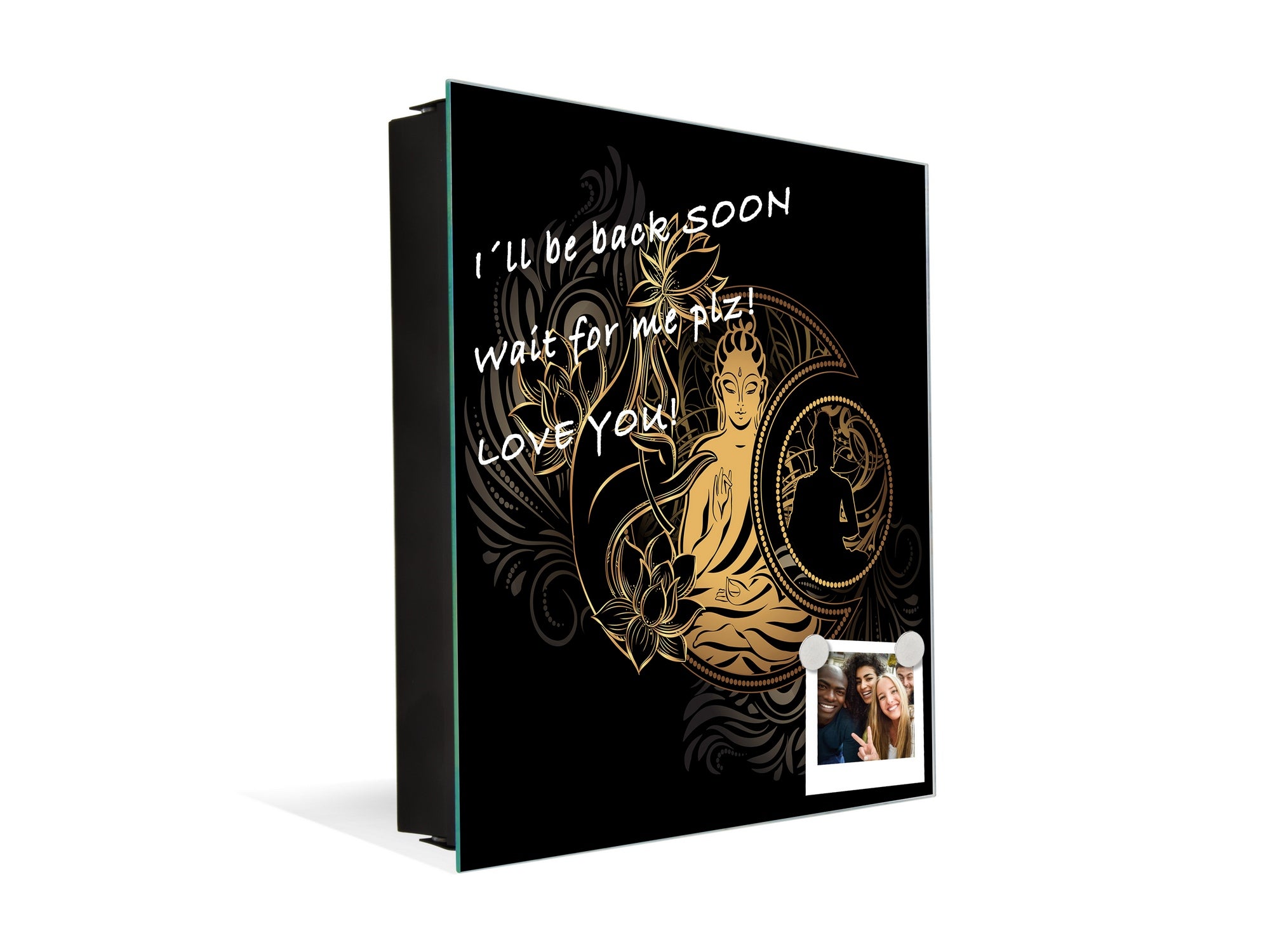 Petite armoire pour clés avec motif au choix K01 Lignes concentriques