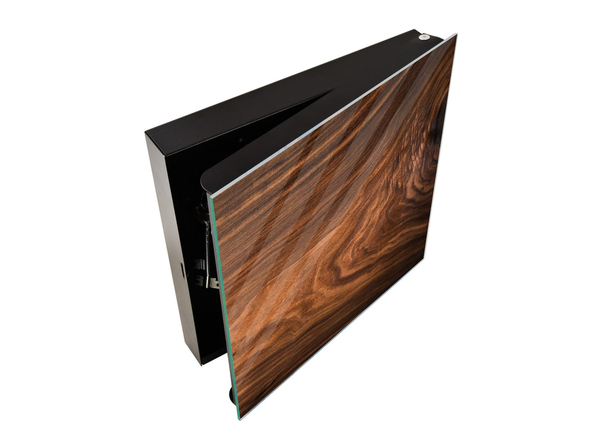50 Keys Cabinet with Decorative Front Panel and Glass White Board KN06: Textures and tiles 2 Series: Nutwood pattern