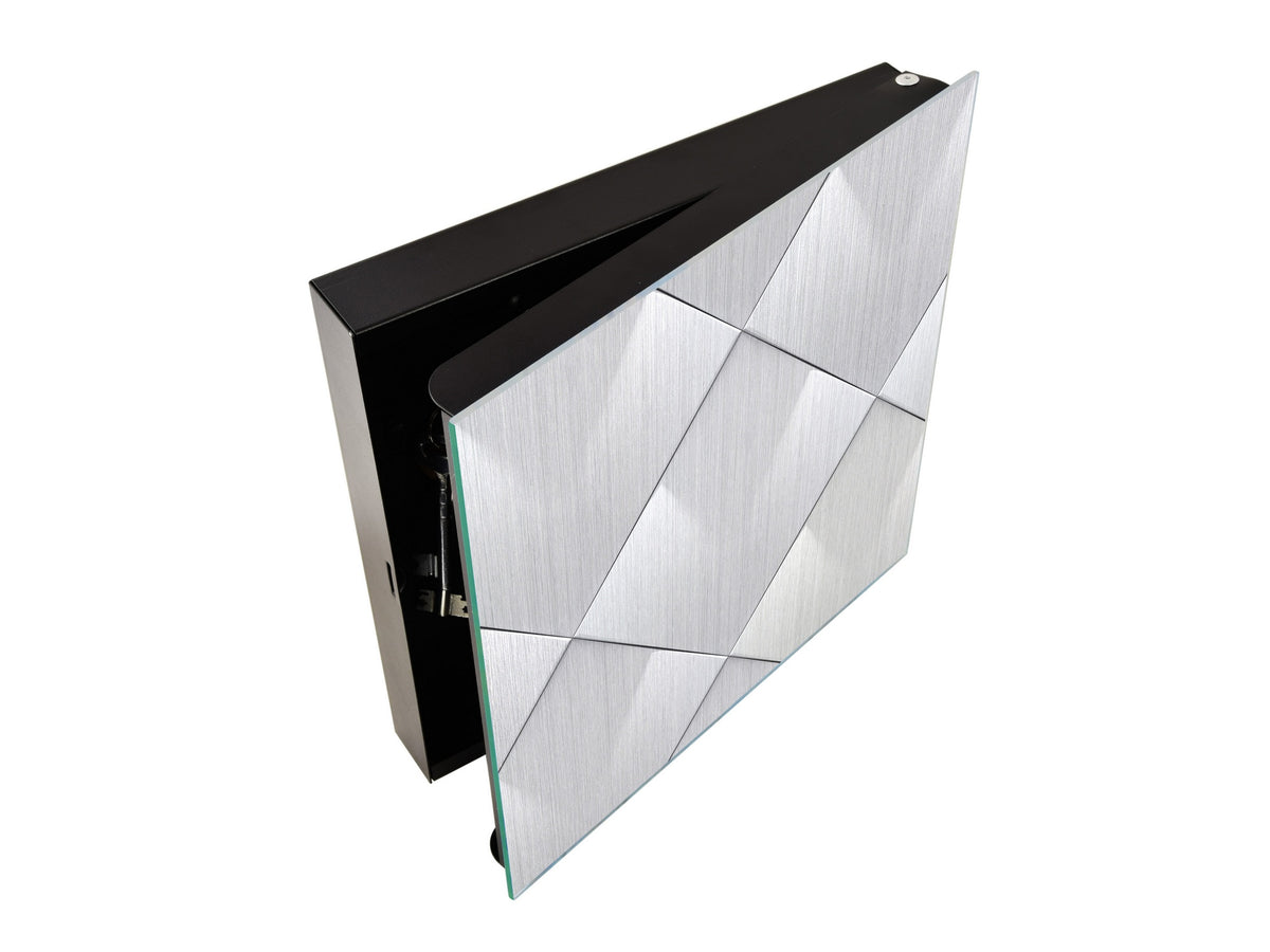 Key Cabinet Storage Box with Frameless Glass White Board KN10 Decorative Surfaces Series: Metal tiles