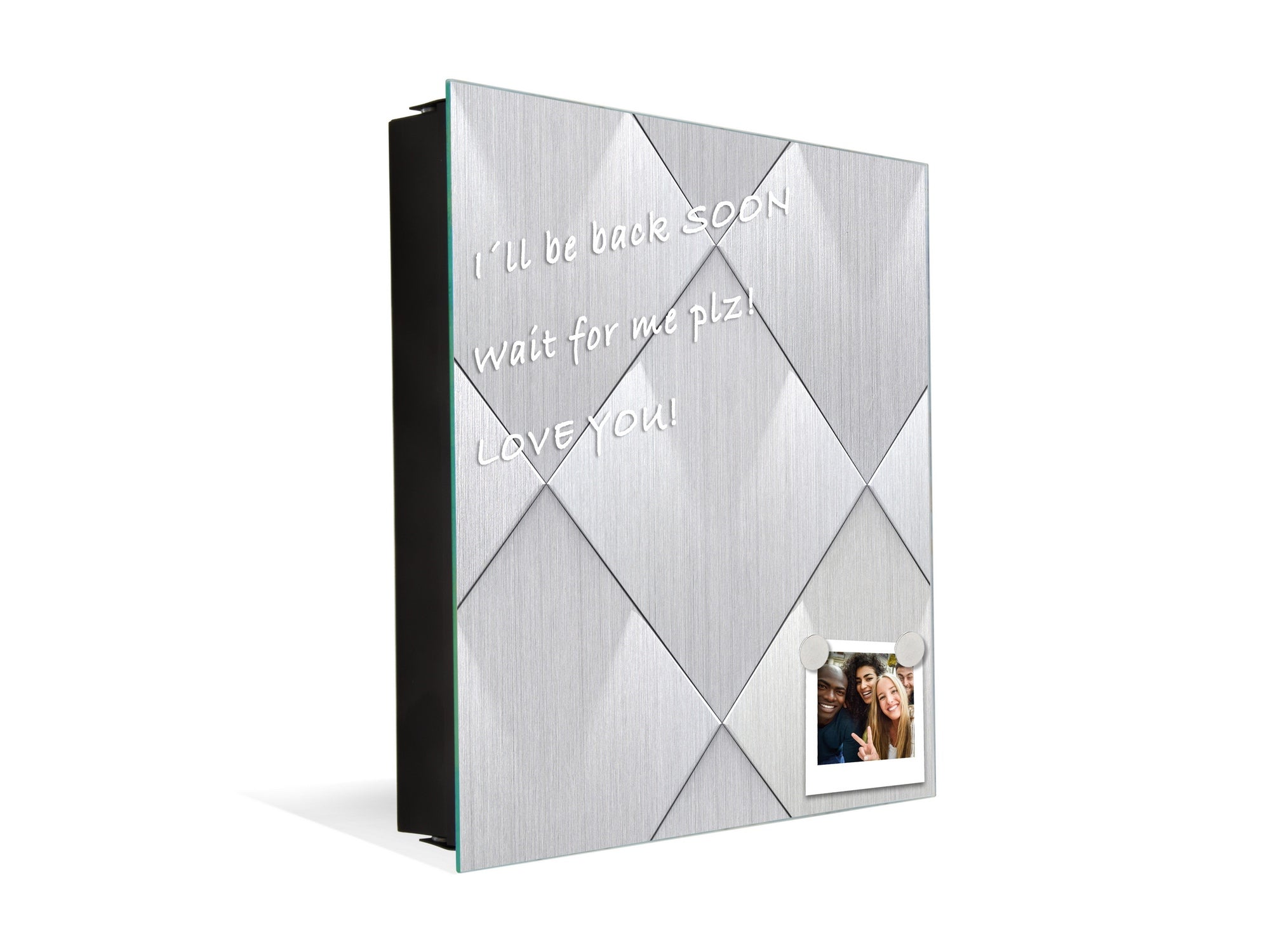 Key Cabinet Storage Box with Frameless Glass White Board KN10 Decorative Surfaces Series: Metal tiles