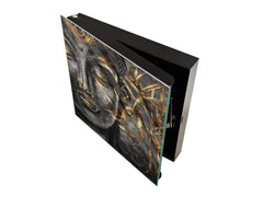 Petite armoire pour clés avec motif au choix K01 Lignes concentriques