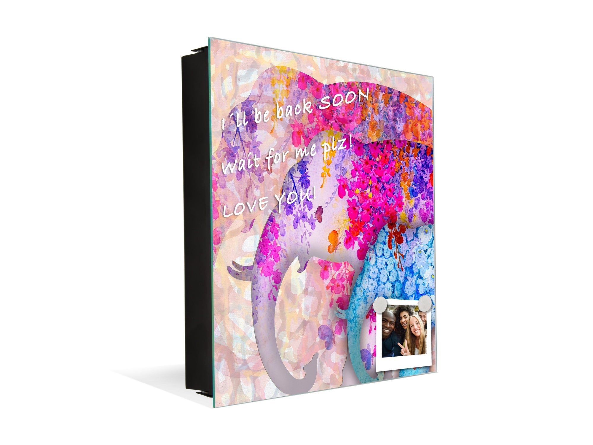 Petite armoire pour clés avec motif au choix K01 Lignes concentriques