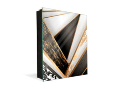 Key Cabinet Storage Box with Frameless Glass White Board KN10 Decorative Surfaces Series: Black and white interwoven with gold 2