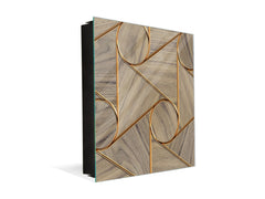 Key Cabinet Storage Box with Frameless Glass White Board KN10 Decorative Surfaces Series: Circles and triangles
