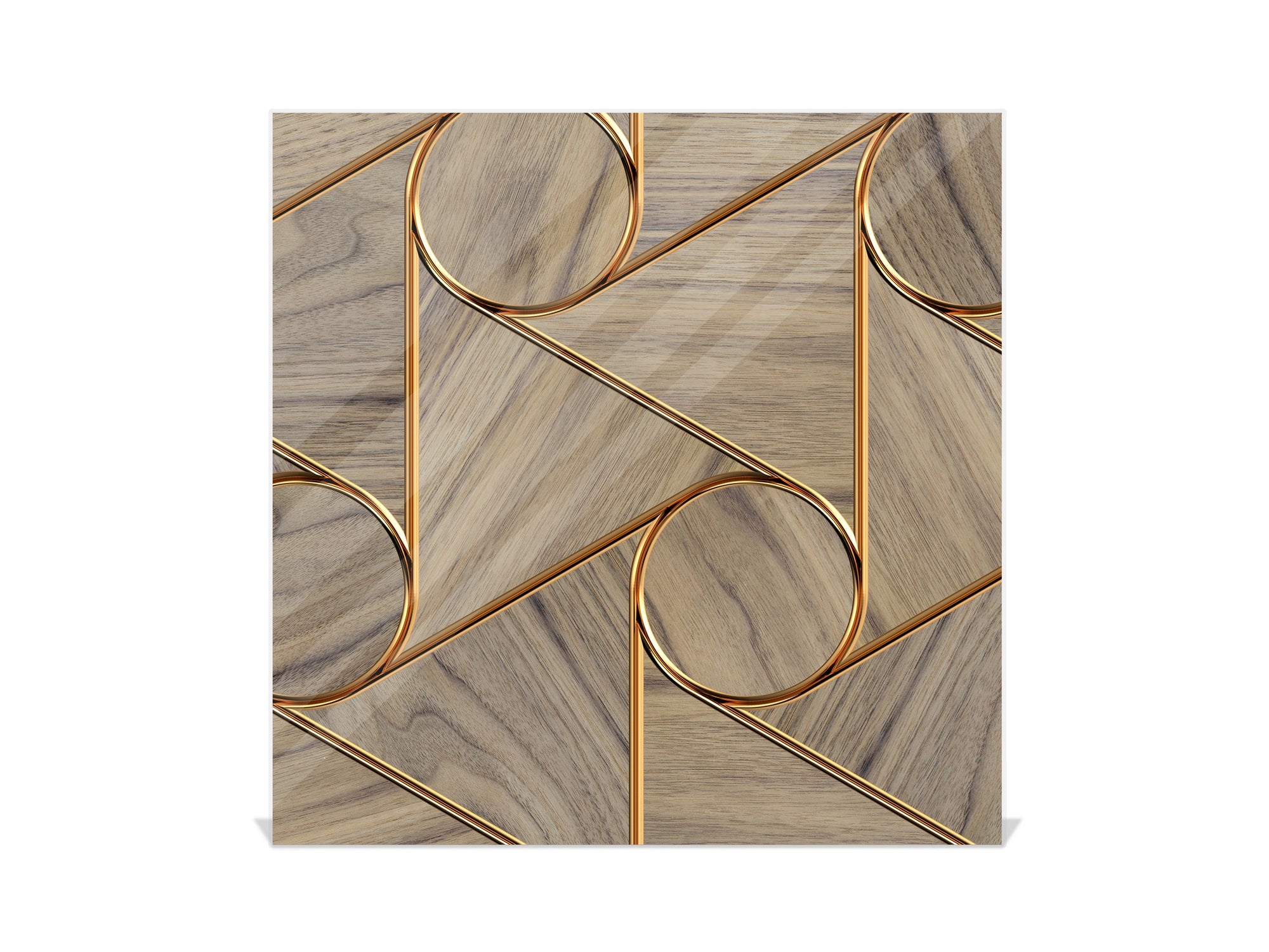 Key Cabinet Storage Box with Frameless Glass White Board KN10 Decorative Surfaces Series: Circles and triangles