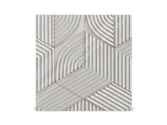 Key Cabinet Storage Box with Frameless Glass White Board KN10 Decorative Surfaces Series: White hexagons