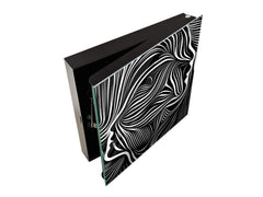 Petite armoire pour clés avec motif au choix K01 Lignes concentriques