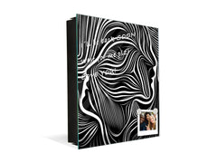 Petite armoire pour clés avec motif au choix K01 Lignes concentriques