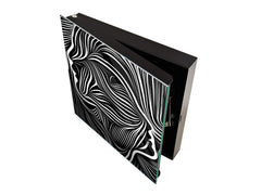 Petite armoire pour clés avec motif au choix K01 Lignes concentriques