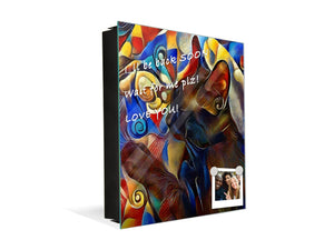 Key Cabinet together with Magnetic Glass Markerboard KN12 Paintings Series: Canvas colourful cat