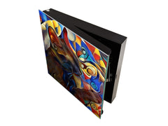 Petite armoire pour clés avec motif au choix K01 Lignes concentriques