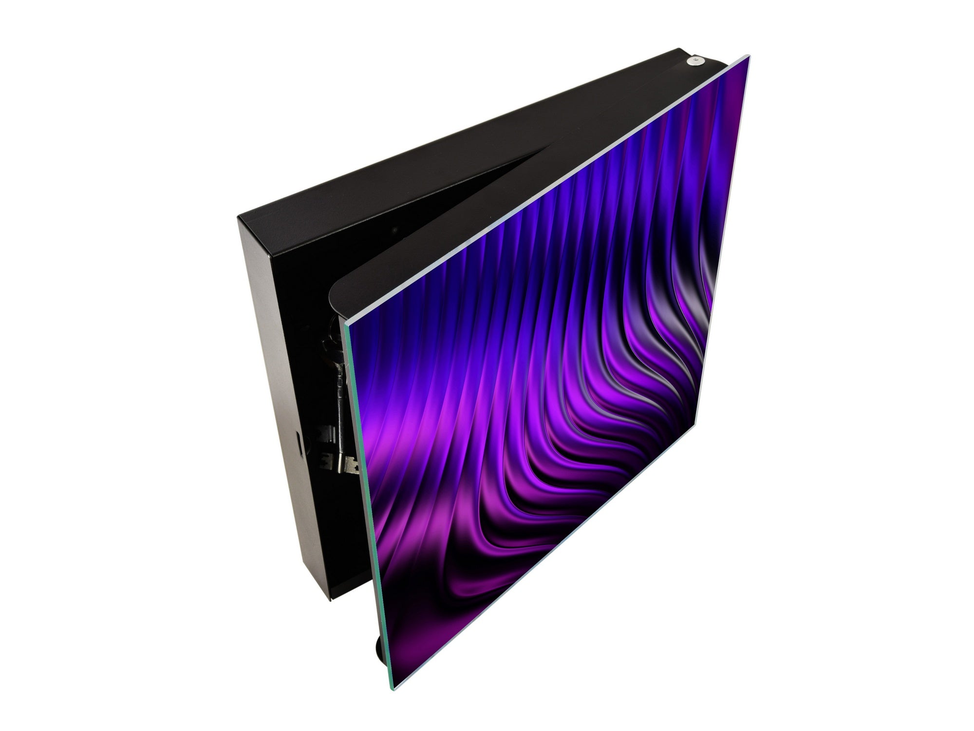 Wall Mount Key Box together with Decorative Dry Erase Board KN09 Colourful Variety Series: Purple fabric 2