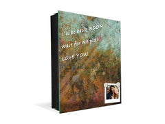 50 keys cabinet with Decorative front panel and Glass white board KN04 Rusted textures Series: Colorfoul tarnished copper