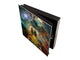 Wall Mounted Key Holder and Magnetic Dry-Erase Glass Board KN13 Abstract Graphics Series: Surrealistic universe