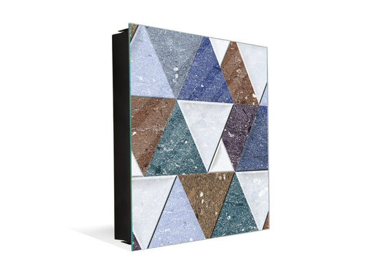 50 Keys Cabinet with Decorative Front Panel and Glass White Board KN06: Textures and tiles 2 Series: Colourful tiles