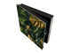 Decorative Key Organizer with Magnetic Surface Dry-Erase Board KN11 Tropical Leaves Series: Gold-green jungle
