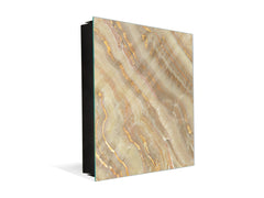 50 Key lock Box storage holder with Decorative front glass panel KN01 Marbles 1 Series: Golden mineral