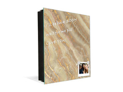 50 Key lock Box storage holder with Decorative front glass panel KN01 Marbles 1 Series: Golden mineral