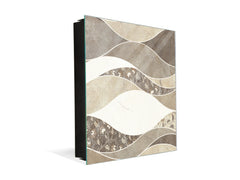 Decorative key Storage Cabinet with Glass White Board KN07: Versatile tile pattern