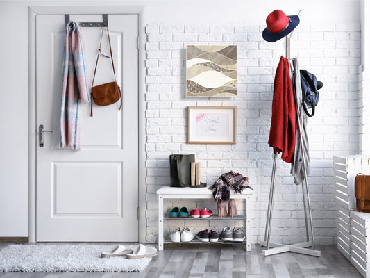 Decorative key Storage Cabinet with Glass White Board KN07: Versatile tile pattern