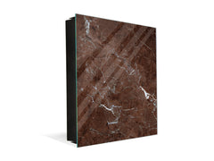 Concept Crystal Key Lock Box Storage Holder and and Magnetic Whiteboard KN02 Marbles 2 Series: Polished brown stone