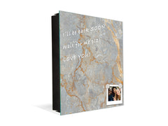 Concept Crystal Key Lock Box Storage Holder and and Magnetic Whiteboard KN02 Marbles 2 Series: Natural breccia marble