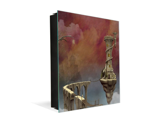 Petite boîte de décoration pour clés avec images au choix K05 Monde fantastique