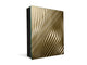 Decorative Key Box with Magnetic Glass Dry-Erase Board KN08 Golden Waves Series: Golden metal strips