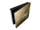 Decorative Key Box with Magnetic Glass Dry-Erase Board KN08 Golden Waves Series: Golden metal strips