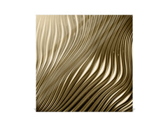 Decorative Key Box with Magnetic Glass Dry-Erase Board KN08 Golden Waves Series: Golden metal strips