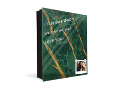 50 Key lock Box storage holder with Decorative front glass panel KN01 Marbles 1 Series: Green marble with golden veins 2