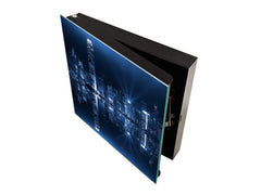 Wall Mount Key Box together with Decorative Dry Erase Board K14 Worldly motives: City by night