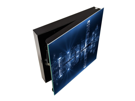 Wall Mount Key Box together with Decorative Dry Erase Board K14 Worldly motives: City by night