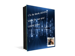 Wall Mount Key Box together with Decorative Dry Erase Board K14 Worldly motives: City by night