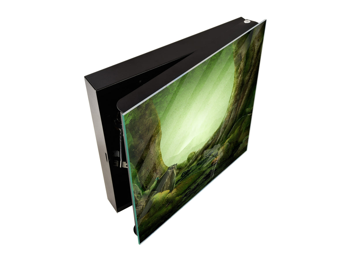 Decorative Key Storage Cabinet with Glass White Board K05 Dreamily Forests
