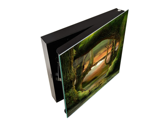 Petite boîte de décoration pour clés avec images au choix K05 Forêt endormie