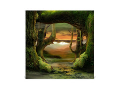 Petite boîte de décoration pour clés avec images au choix K05 Forêt endormie