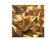 Decorative Key Box with Magnetic Glass Dry-Erase Board KN08 Golden Waves Series: Stylish triangles