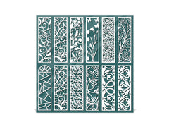 Decorative key Storage Cabinet with Glass White Board KN07: Abstract design pattern