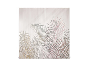 Decorative key Storage Cabinet with Glass White Board KN07: Tropical palm leaves