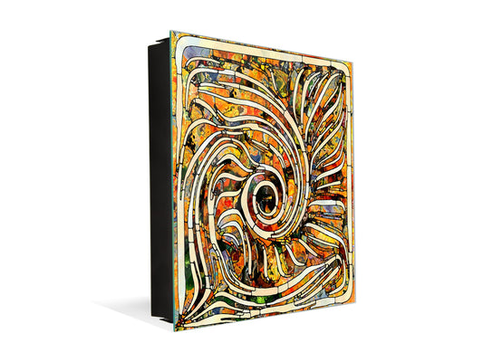 Petite armoire pour clés avec motif au choix K01 Lignes concentriques