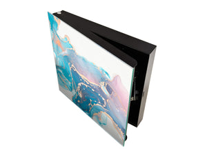 Concept Crystal Wall Mount Key Box together with Decorative Dry Erase Board KN03 Colourful abstractions Series: Abstract fluid art
