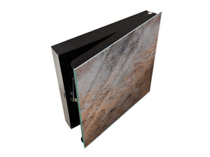 50 keys cabinet with Decorative front panel and Glass white board KN04 Rusted textures Series: Rusty rock stone