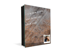 50 keys cabinet with Decorative front panel and Glass white board KN04 Rusted textures Series: Rusty rock stone