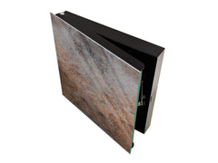 50 keys cabinet with Decorative front panel and Glass white board KN04 Rusted textures Series: Rusty rock stone