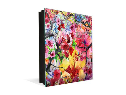 Wall Mounted Key Holder K08 Beautiful Flowers