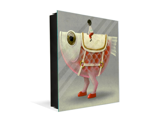 Petite armoire pour clés avec motif au choix K01 Lignes concentriques